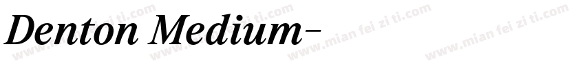 Denton Medium字体转换